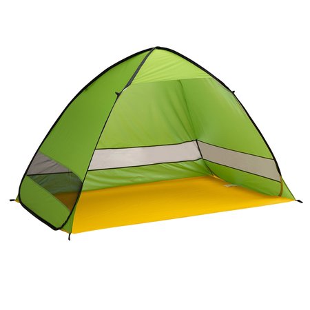 WAKEMAN Pop Up Beach Tent - Fits 2-3 People - Sun Shelter with UV Protection, Ventilation by Green 75-CMP1107